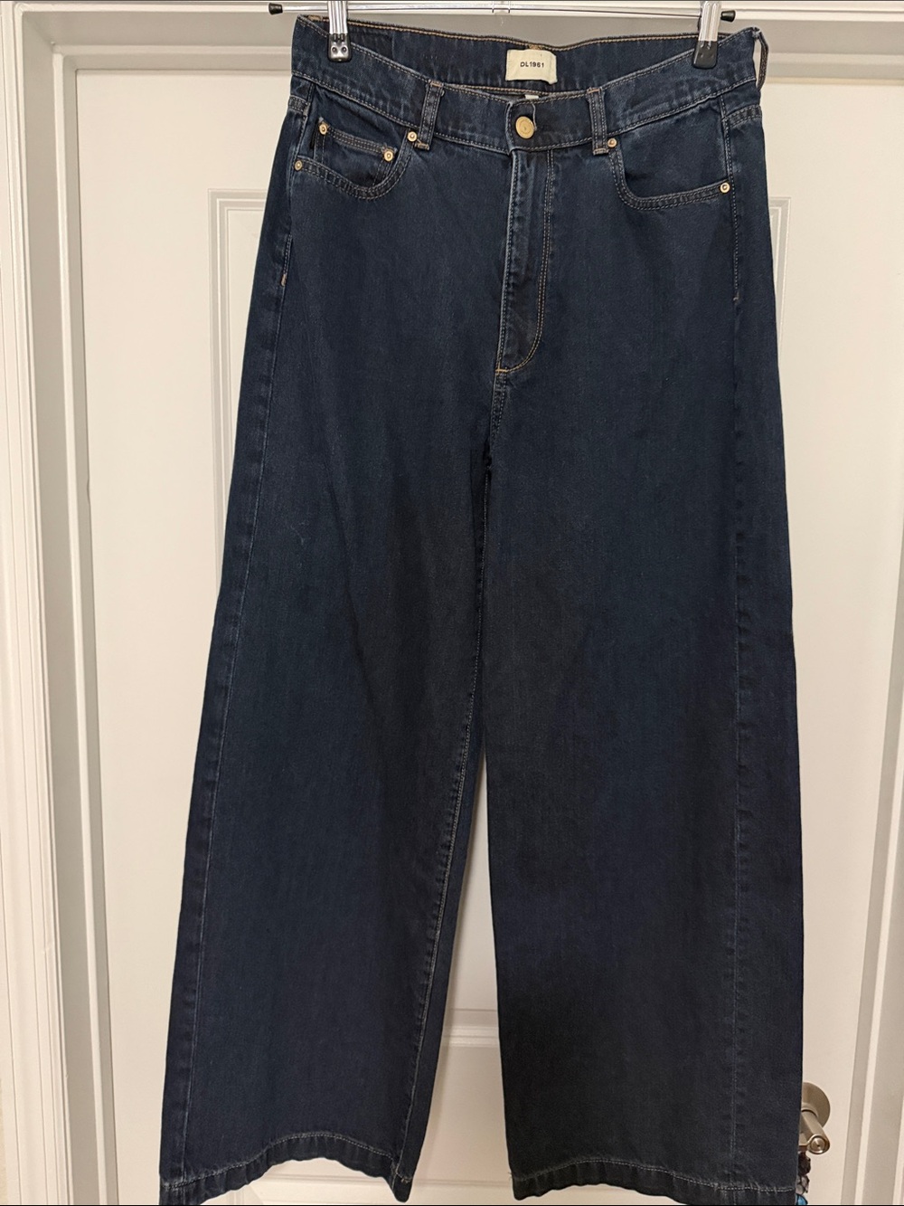 DL1961 Hepburn Wide Leg High Rise Jeans Women’s 29 Dark Wash Premium Denim